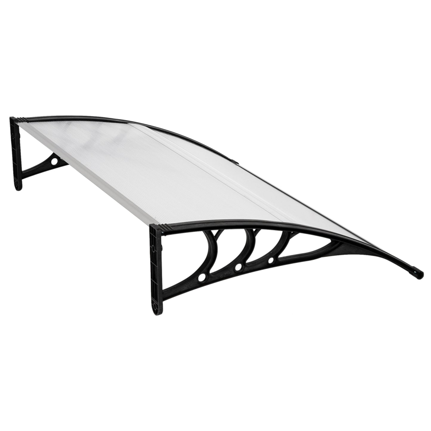 Polycarbonate Door Canopy 120cm x 80cm - Black