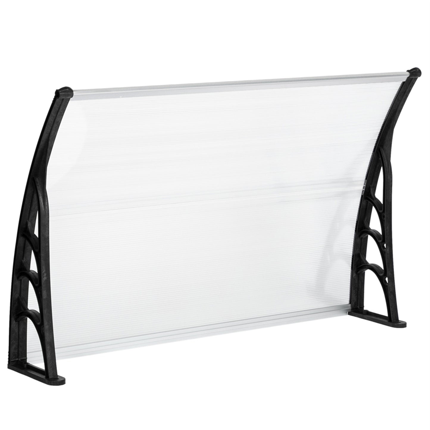 Polycarbonate Door Canopy 120cm x 80cm - Black
