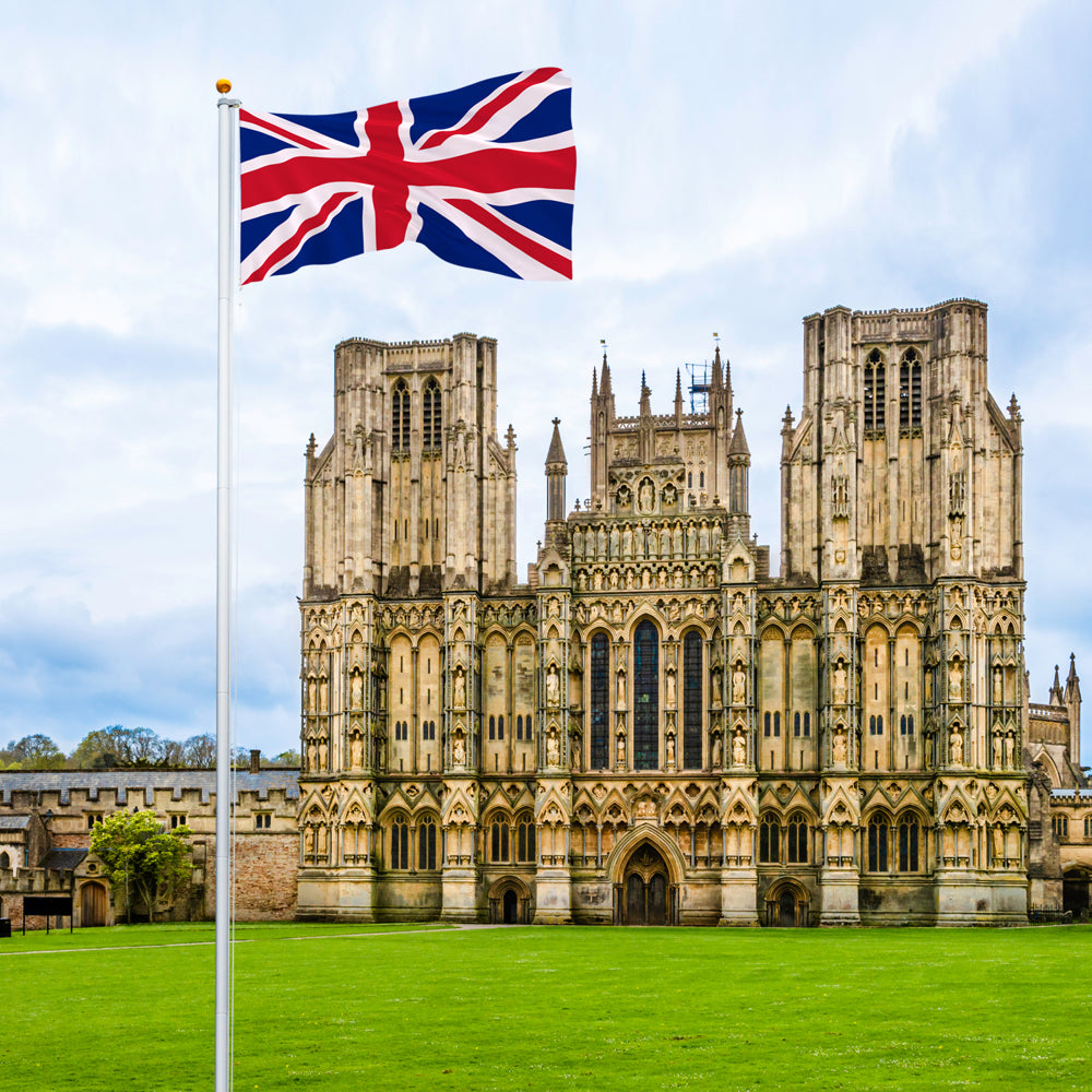 25ft Flag Pole with 2 Union Jack Flags
