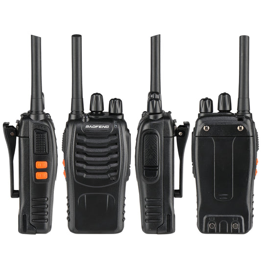 BF-88E 1500mAh Ultra-long Standby Walkie-talkie EU Standard Black - Single