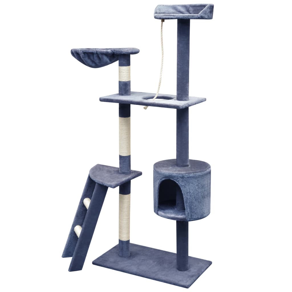 Cat Tree with Sisal Scratching Posts 150 cm Dark Blue