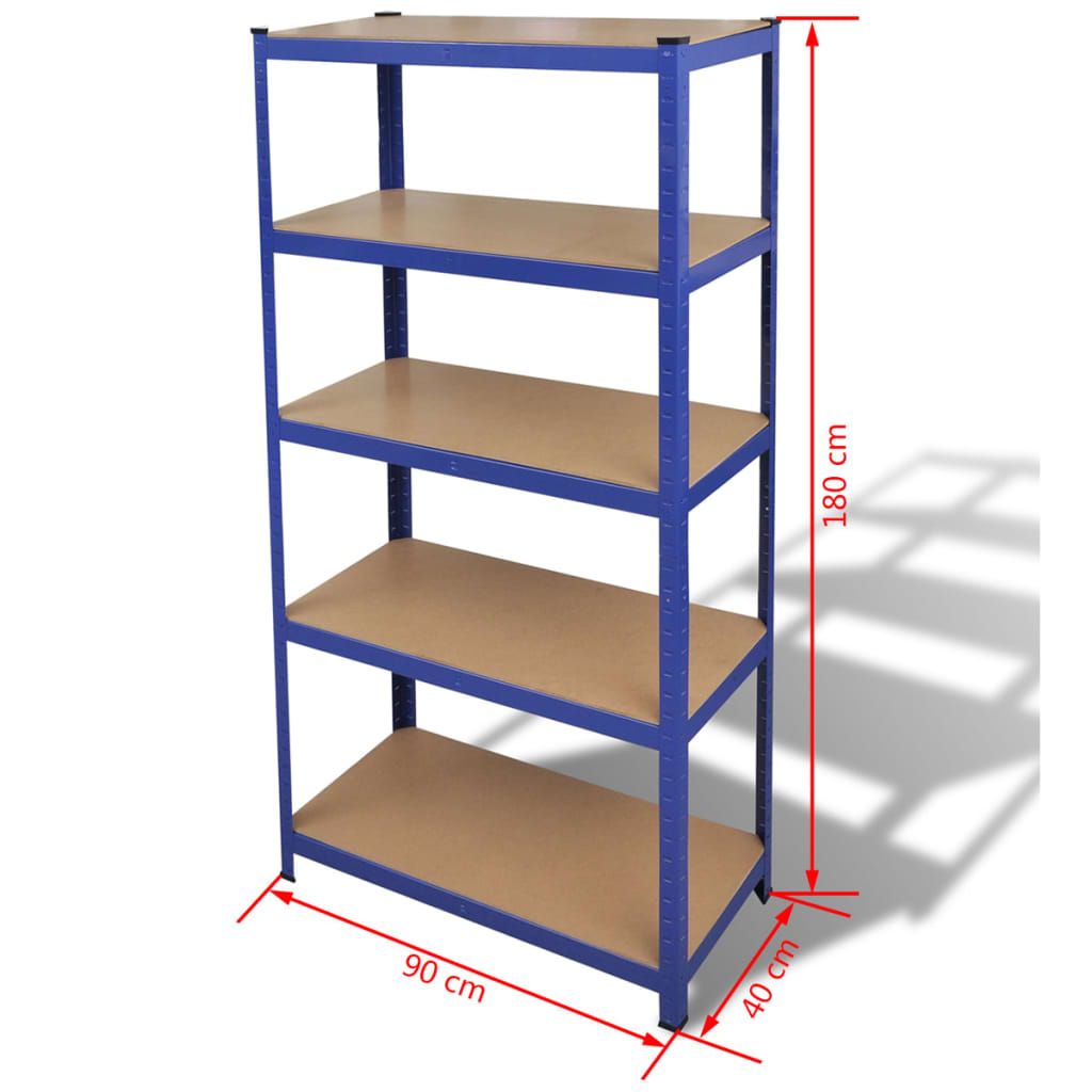 Storage Shelf Garage Storage Organizer Blue