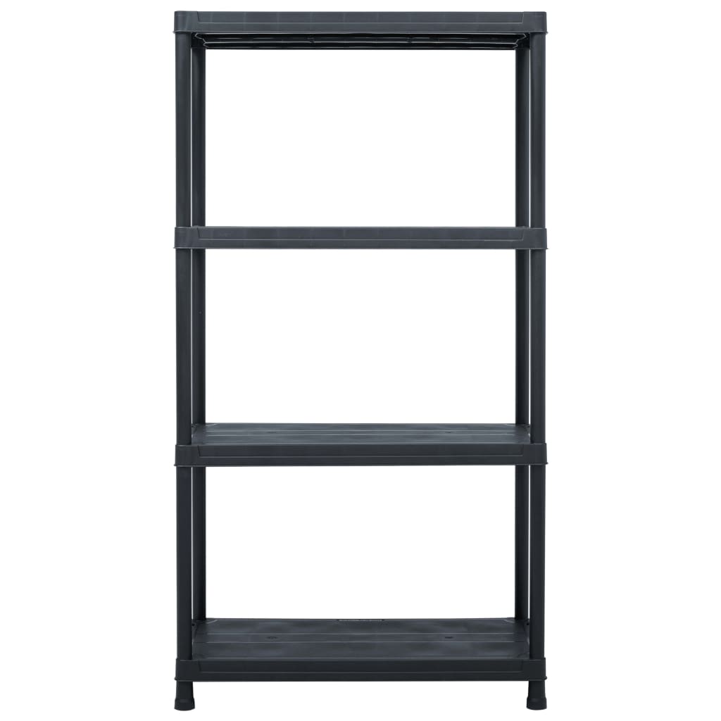 Storage Shelf Rack Black 100 kg 60x30x138 cm Plastic