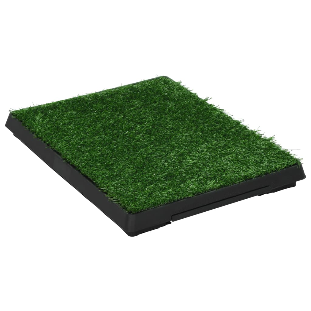 Pet Toilet with Tray & Faux Turf Green 63x50x7 cm WC