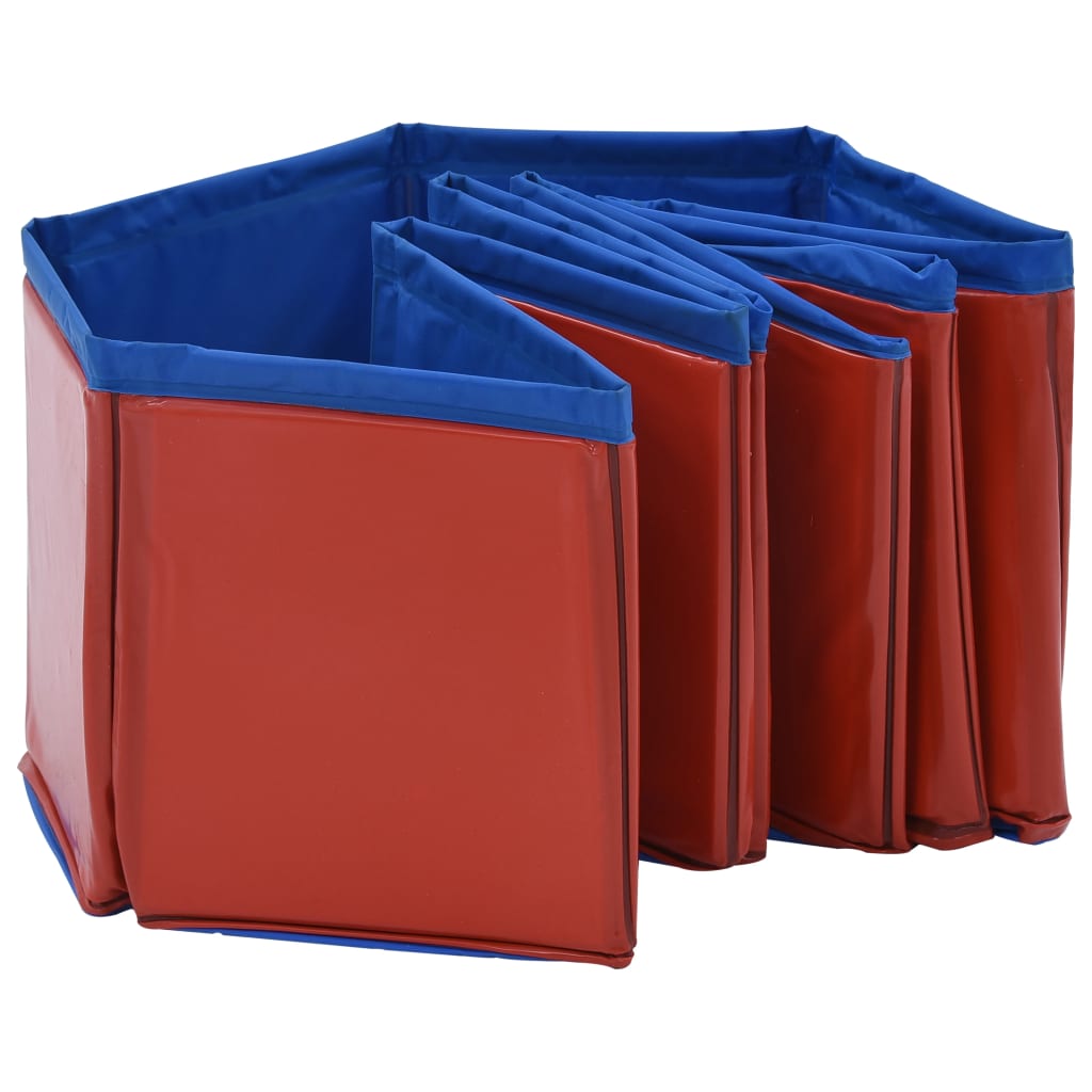 Foldable Dog Swimming Pool Red 80x20 cm PVC