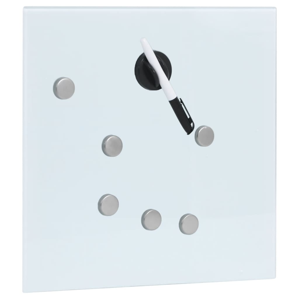 Key Box with Magnetic Board White 35x35x4 cm