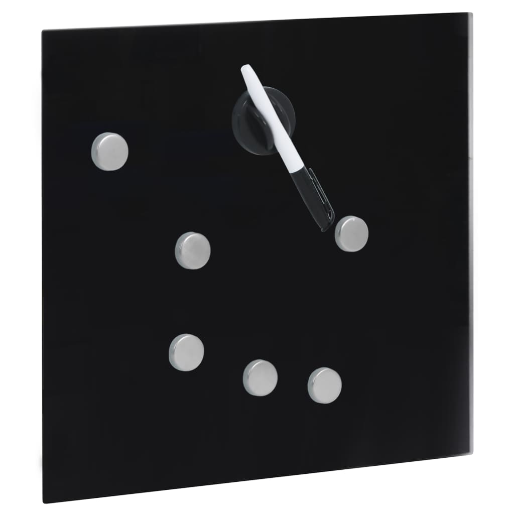 Key Box with Magnetic Board Black 35x35x4 cm