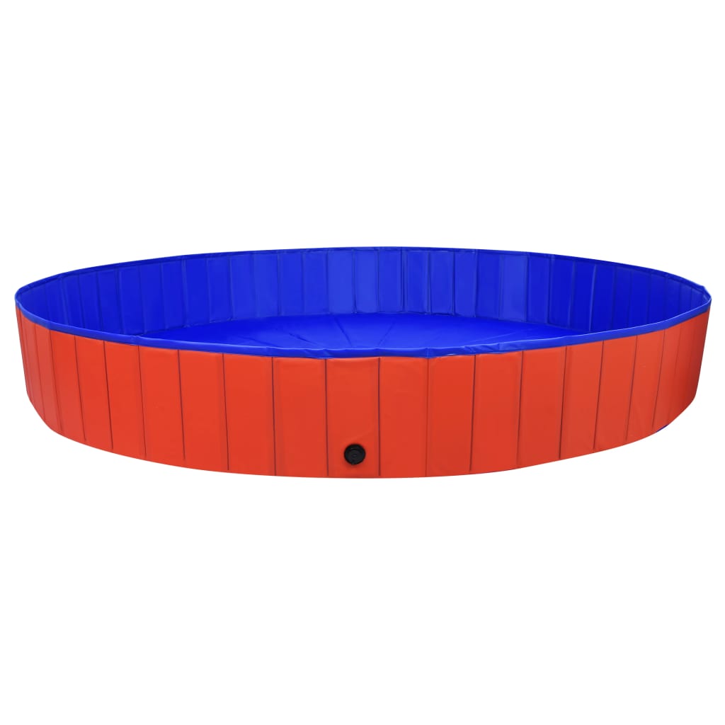 Foldable Dog Swimming Pool Red 300x40 cm PVC