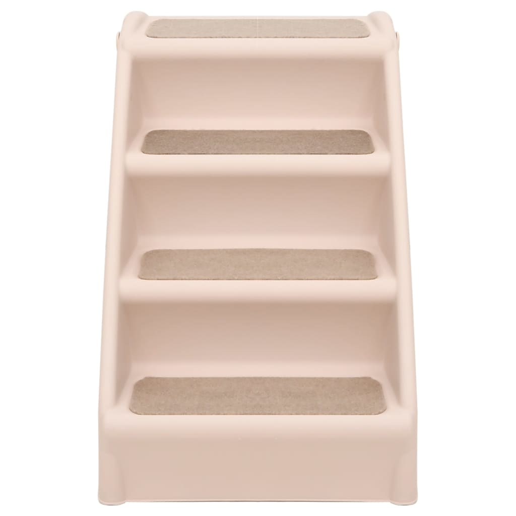 Folding Dog Stairs Cream 62x40x49.5 cm