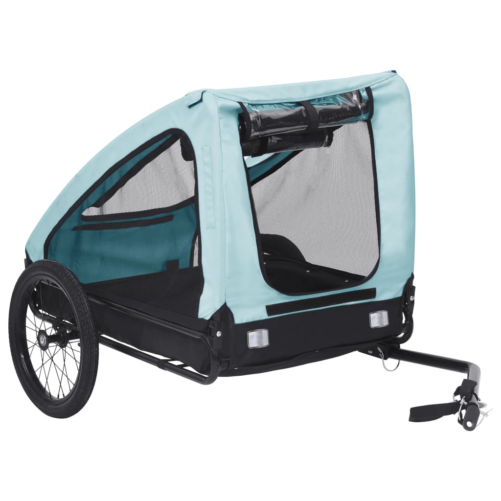 Pet Bike Trailer Blue and Black