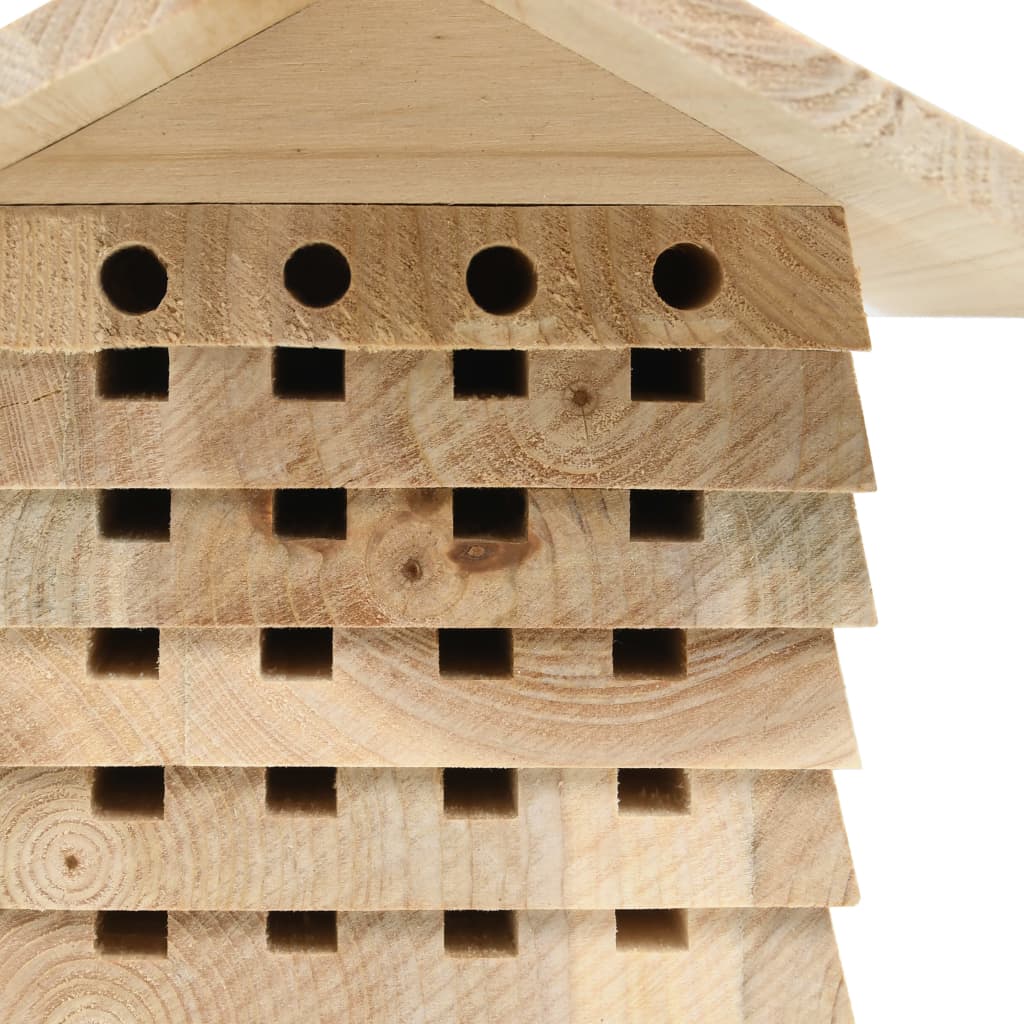 Bee Hotel Solid Firwood 22x20x20 cm