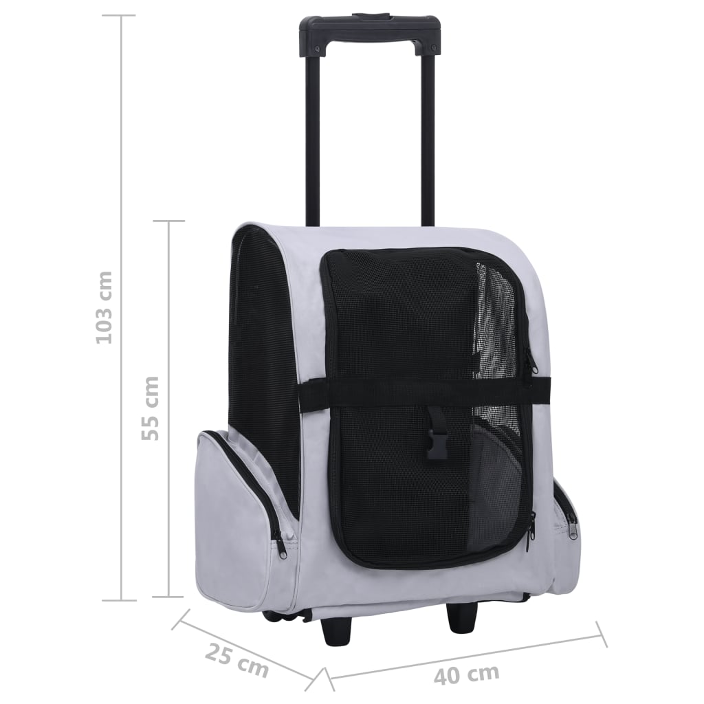 Foldable Multipurpose Pet Trolley Grey