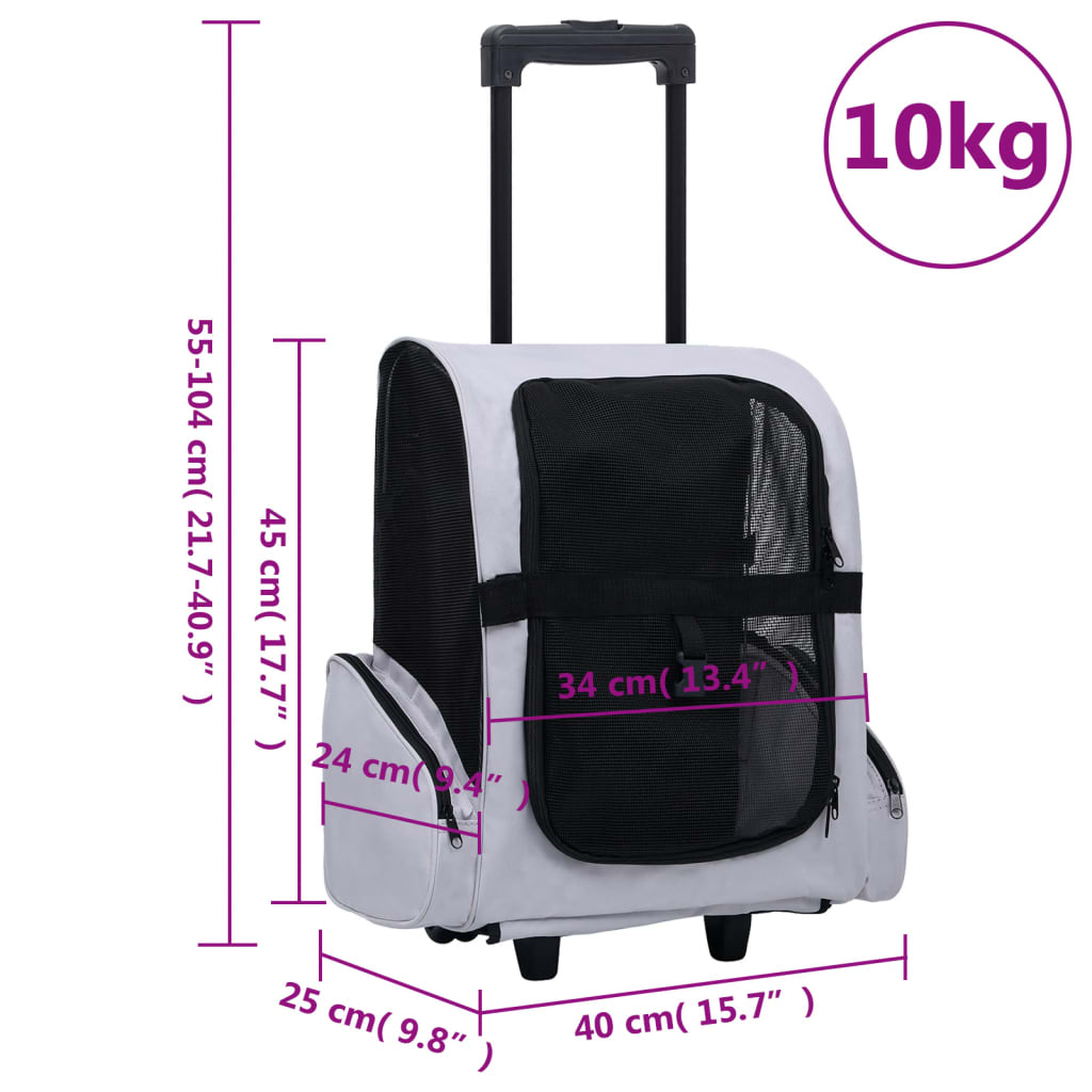 Foldable Multipurpose Pet Trolley Grey