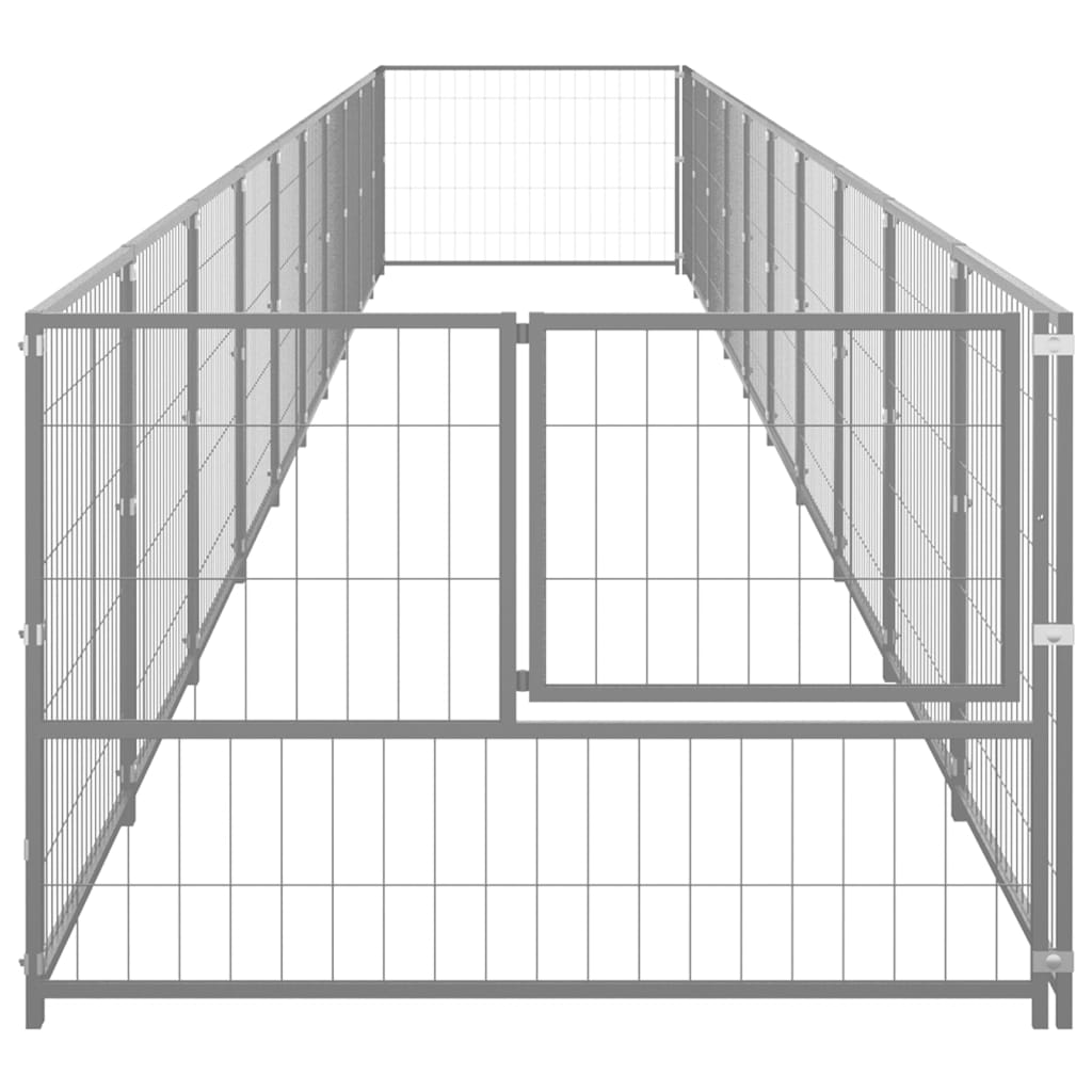 Dog Kennel Silver 10 mÂ² Steel