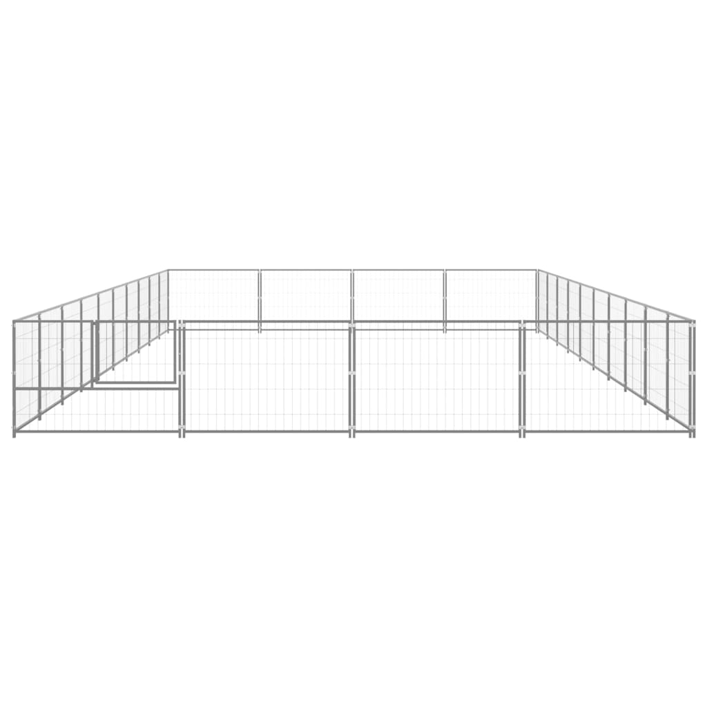 Dog Kennel Silver 40 mÂ² Steel