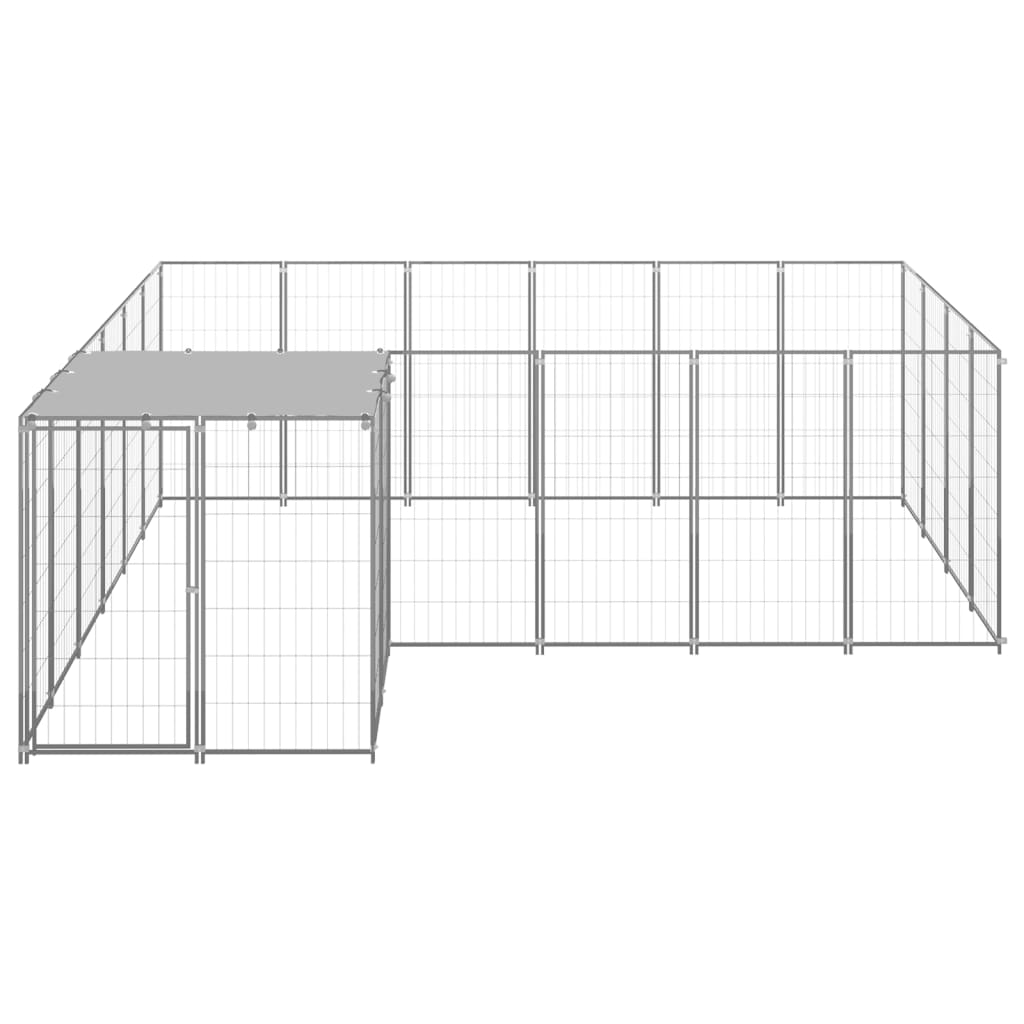 Dog Kennel Silver 8.47 mÂ² Steel