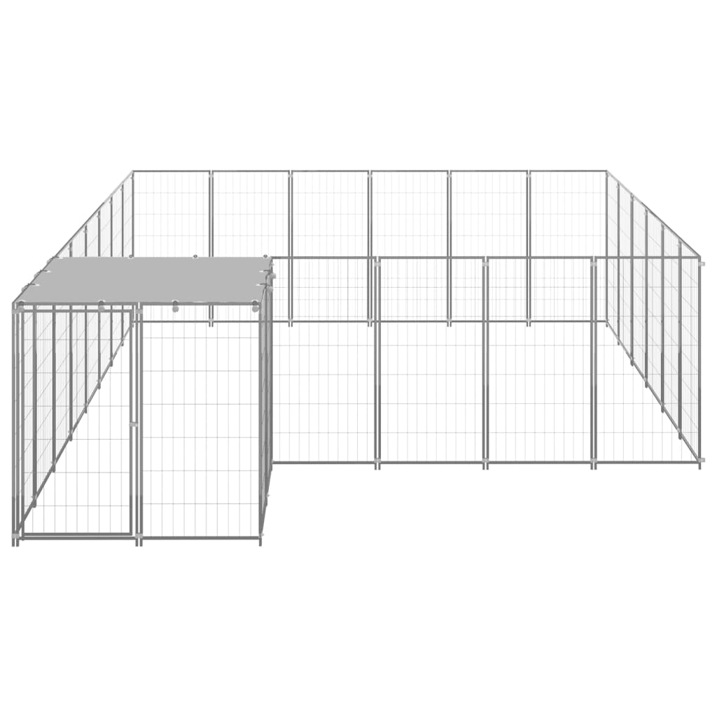 Dog Kennel Silver 12.1 mÂ² Steel