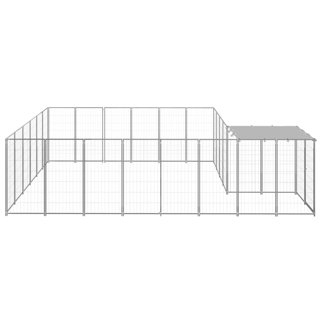 Dog Kennel Silver 12.1 mÂ² Steel