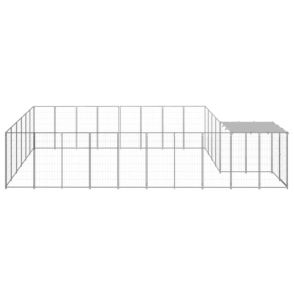 Dog Kennel Silver 15.73 mÂ² Steel