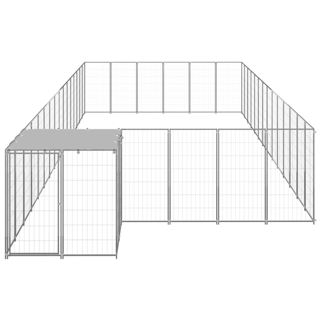 Dog Kennel Silver 26.62 mÂ² Steel