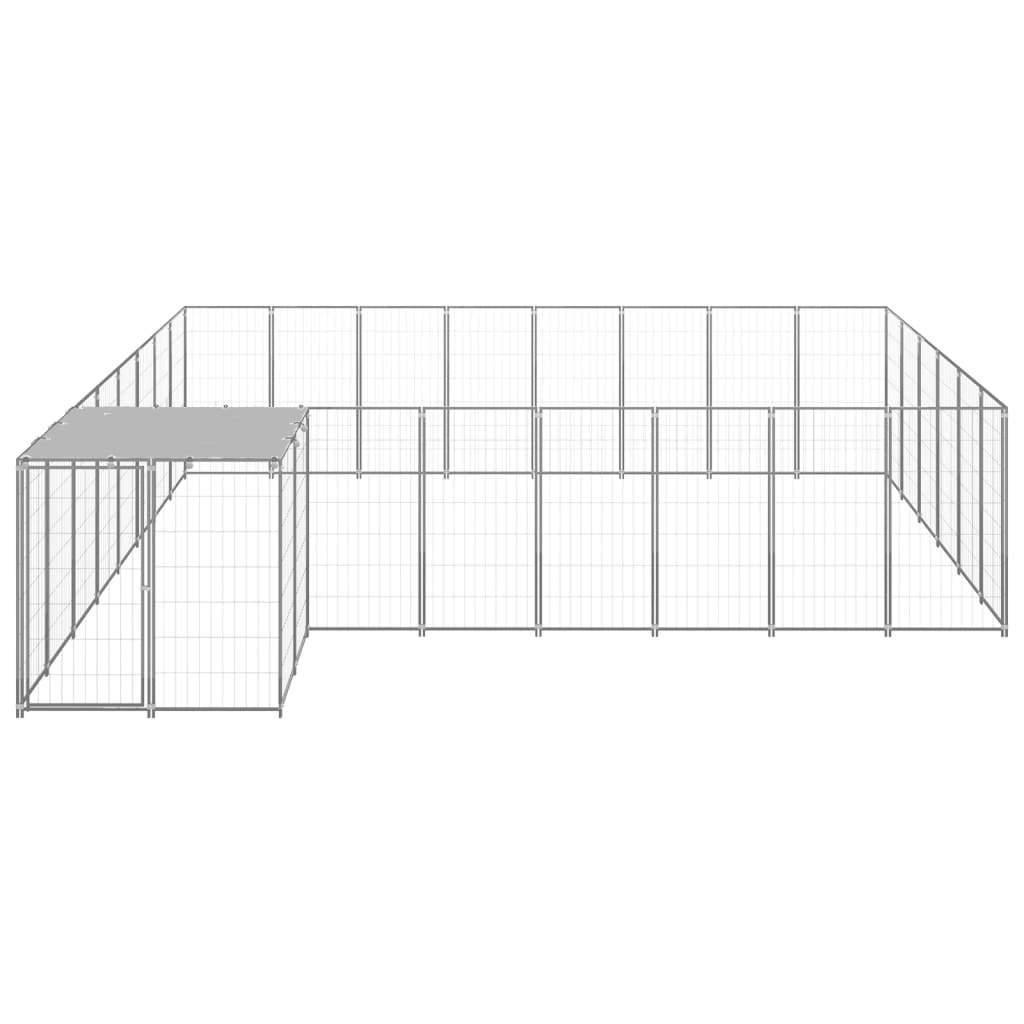 Dog Kennel Silver 15.73 mÂ² Steel