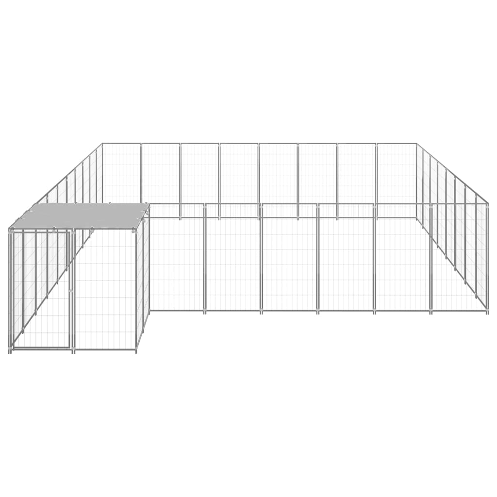 Dog Kennel Silver 20.57 mÂ² Steel