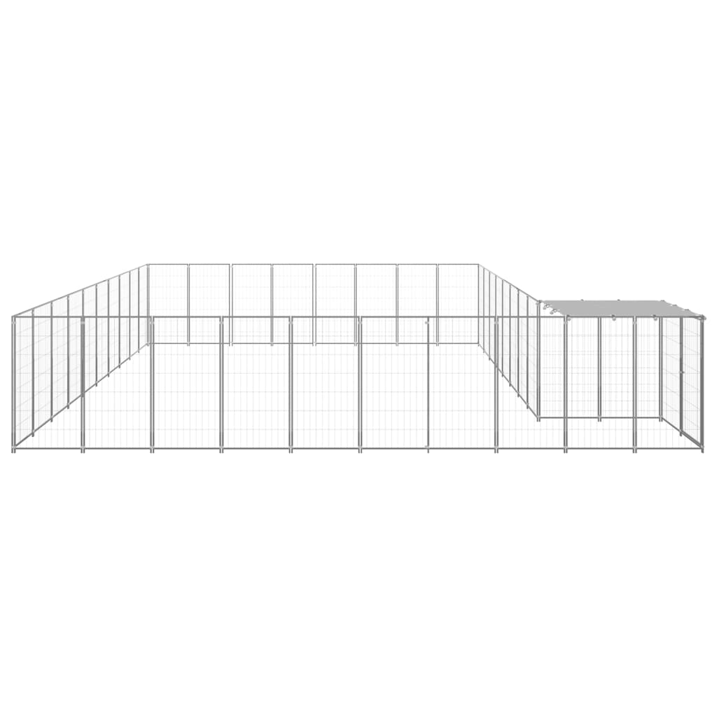 Dog Kennel Silver 25.41 mÂ² Steel