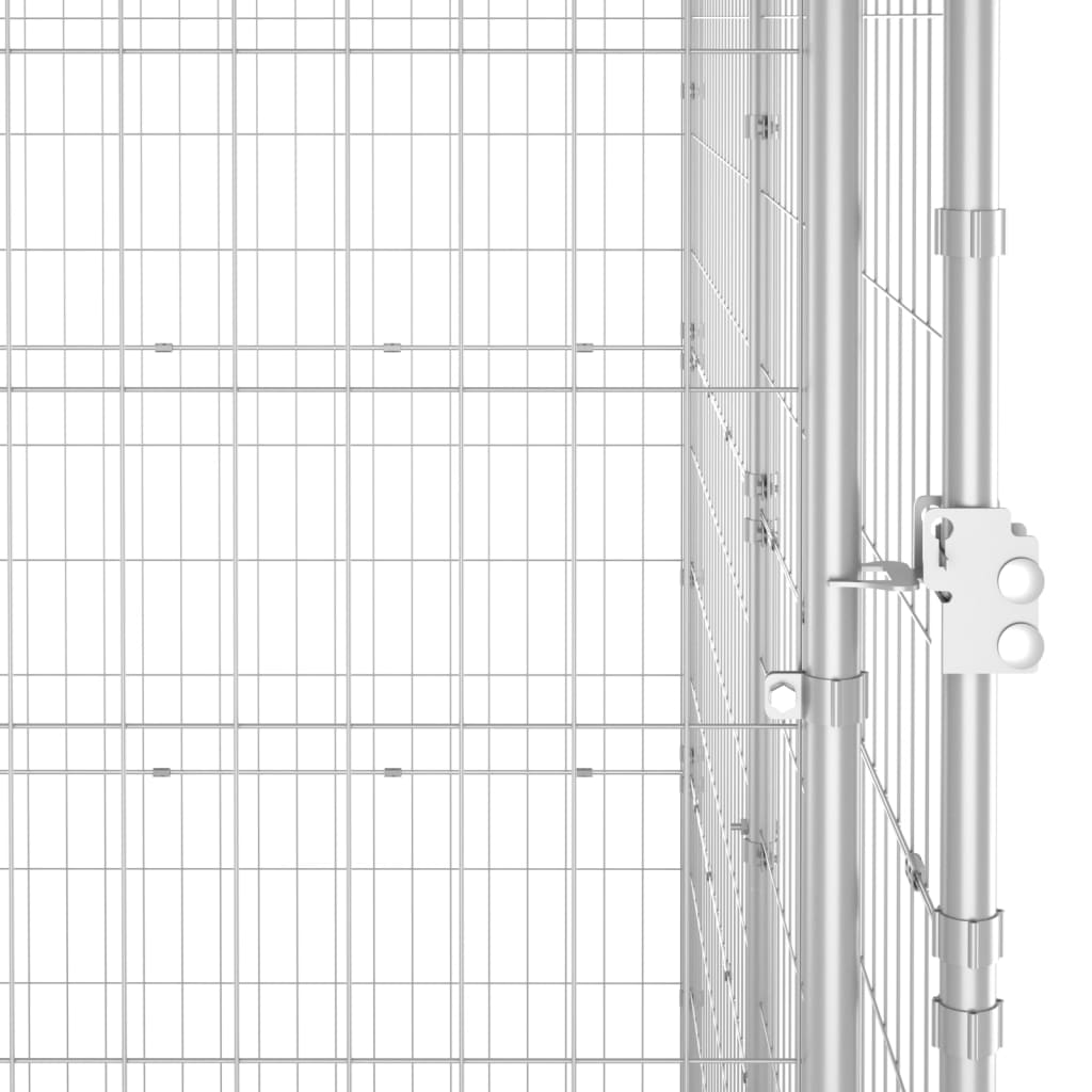 Outdoor Dog Kennel Galvanised Steel 4.84 mÂ²