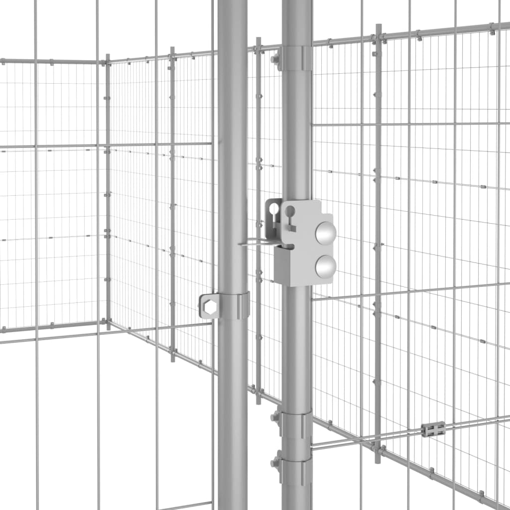 Outdoor Dog Kennel Galvanised Steel 21.78 mÂ²