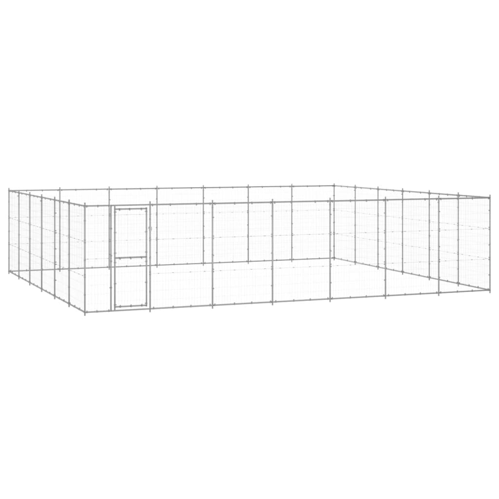 Outdoor Dog Kennel Galvanised Steel 50.82 mÂ²