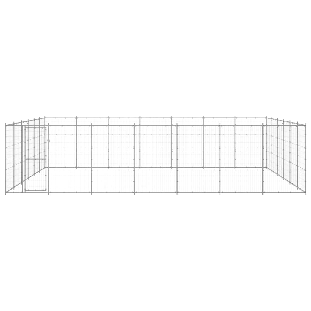 Outdoor Dog Kennel Galvanised Steel 50.82 mÂ²