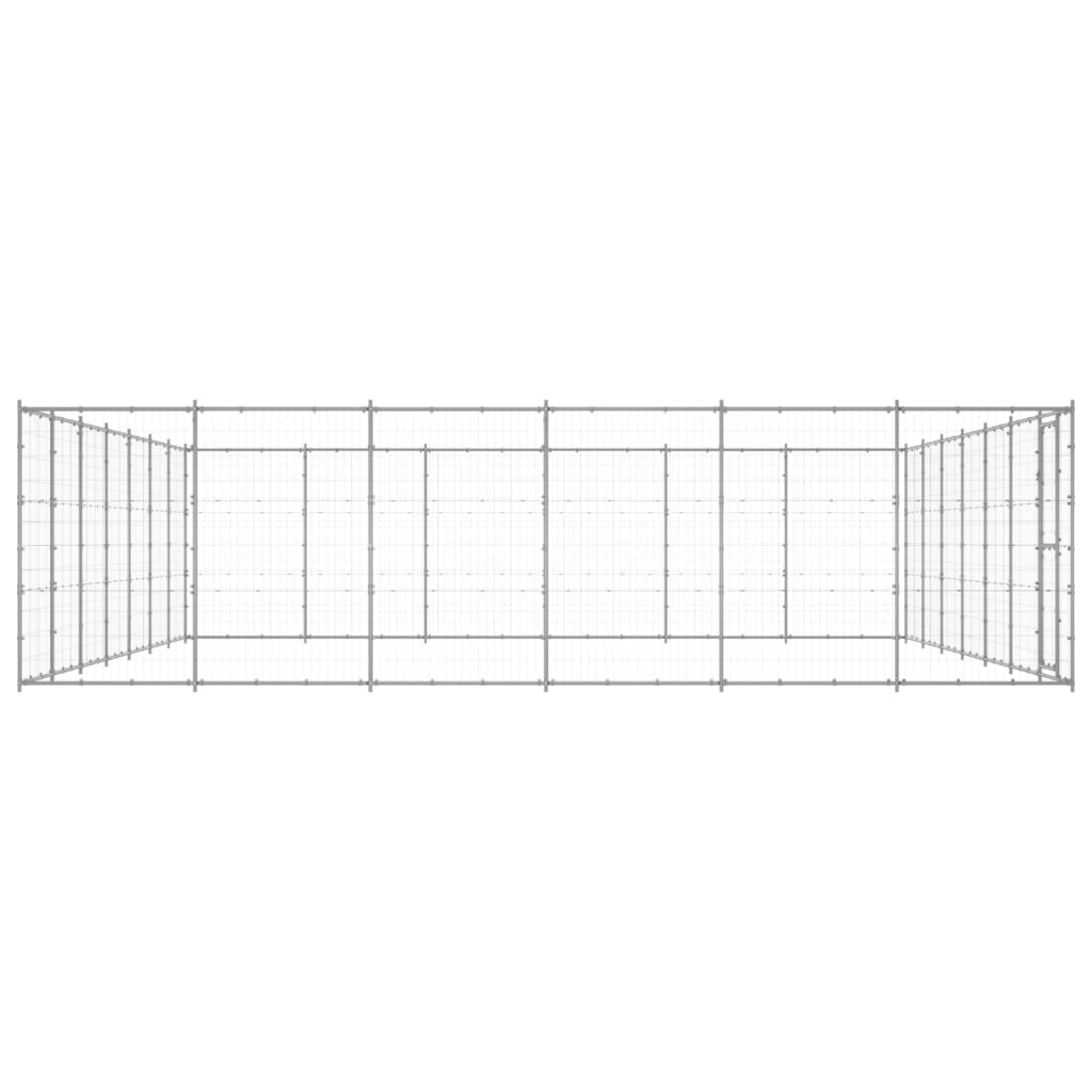 Outdoor Dog Kennel Galvanised Steel 50.82 mÂ²