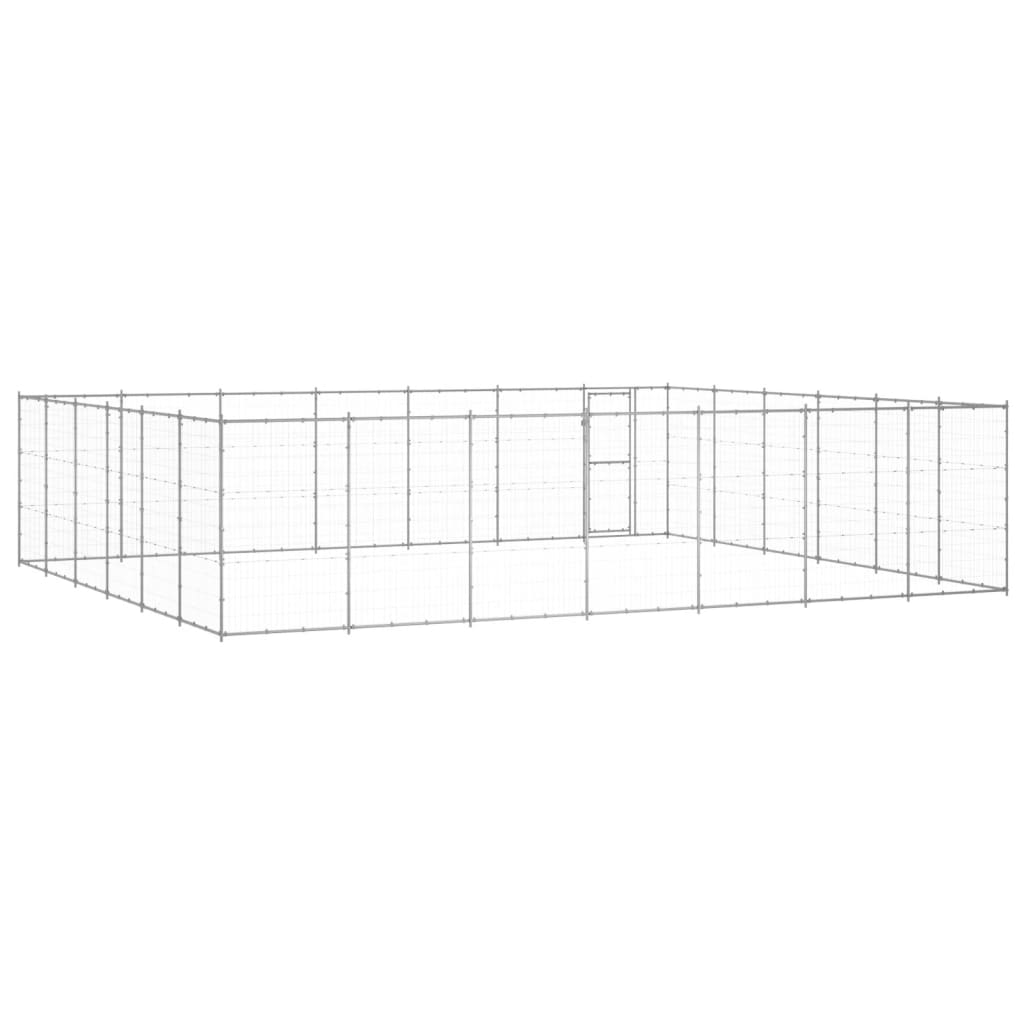 Outdoor Dog Kennel Galvanised Steel 50.82 mÂ²