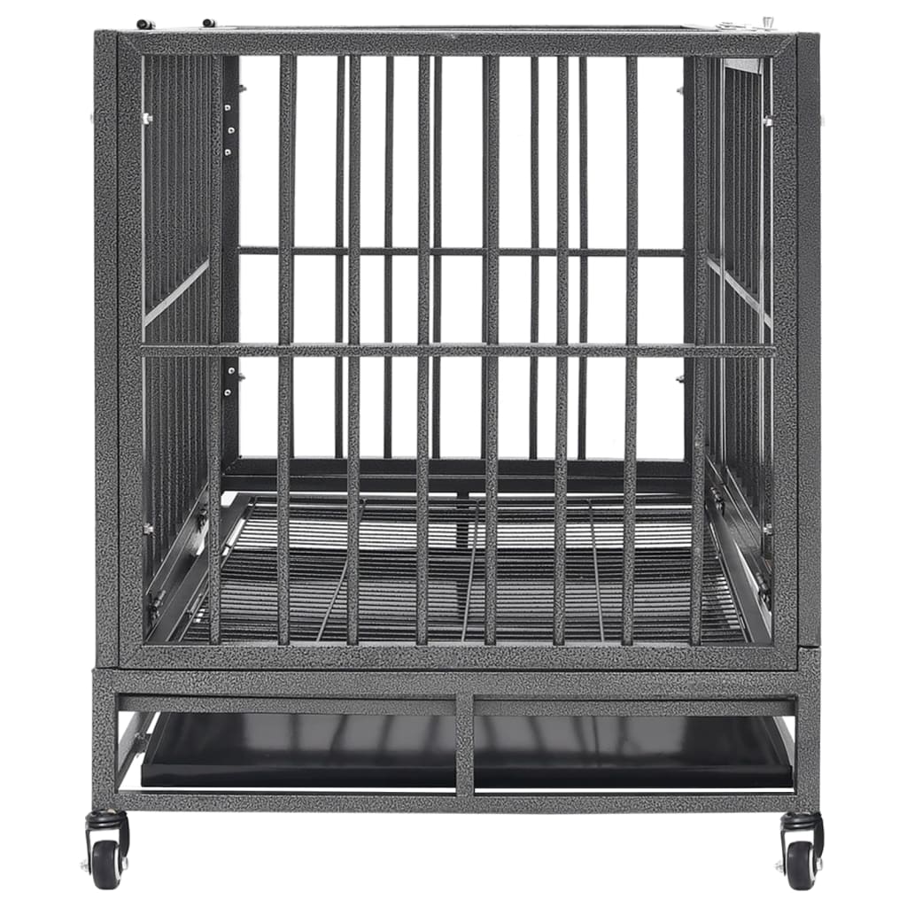 Dog Cage with Wheels Steel 102x72x85 cm