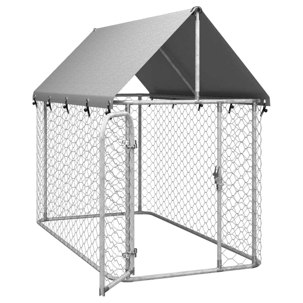 Outdoor Dog Kennel with Roof 200x100x150 cm