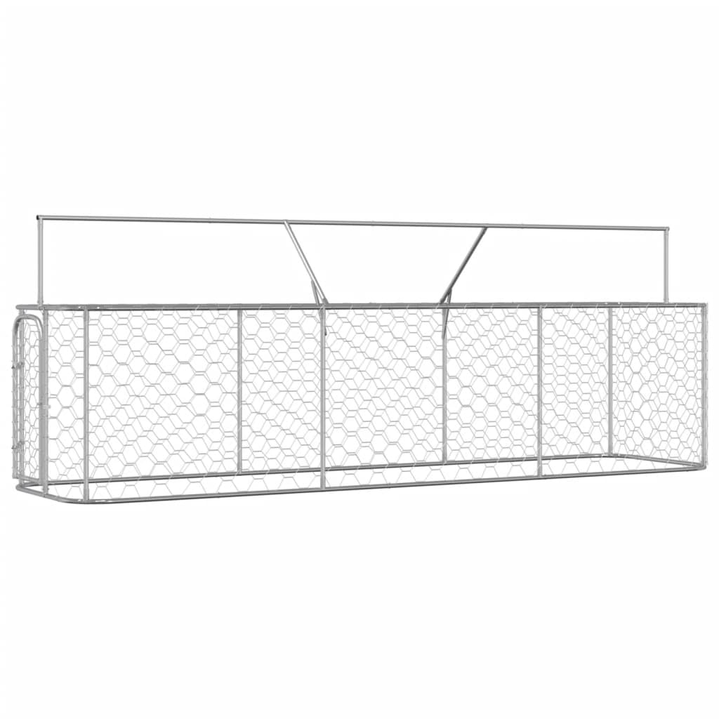 Outdoor Dog Kennel with Roof 400x100x150 cm