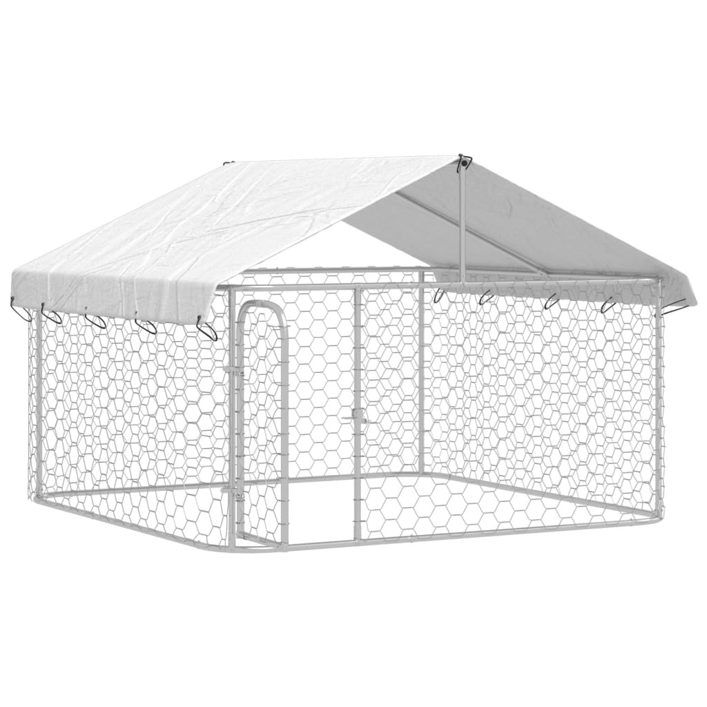 Outdoor Dog Kennel with Roof 200x200x150 cm