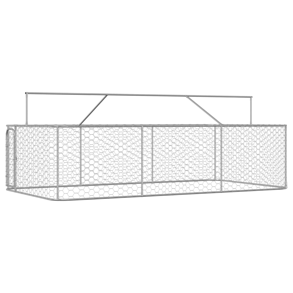 Outdoor Dog Kennel with Roof 400x200x150 cm