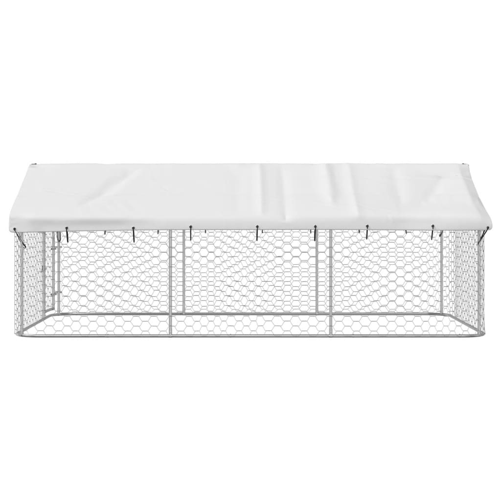 Outdoor Dog Kennel with Roof 400x200x150 cm