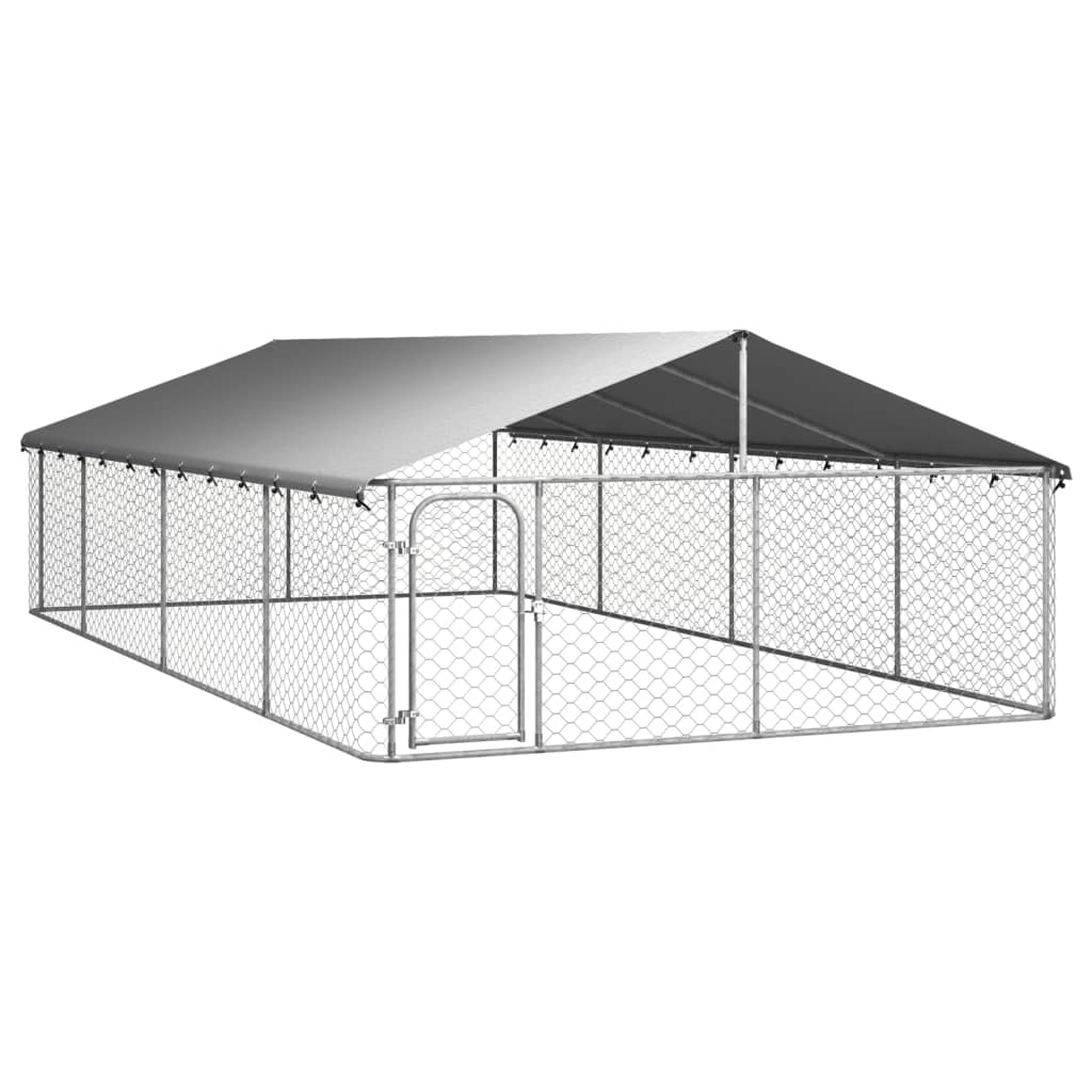 Outdoor Dog Kennel with Roof 600x300x150 cm