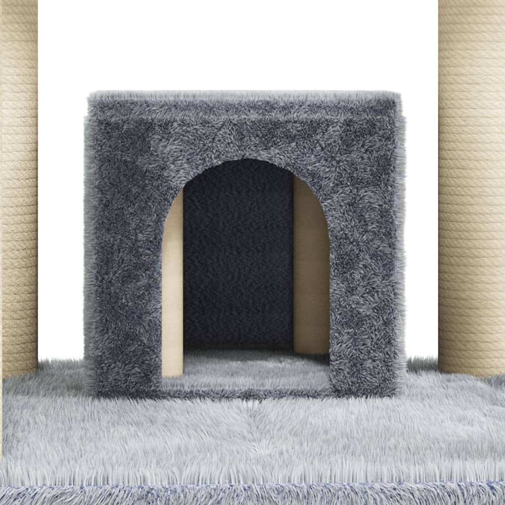 Cat Tree with Sisal Scratching Posts Light Grey 171 cm