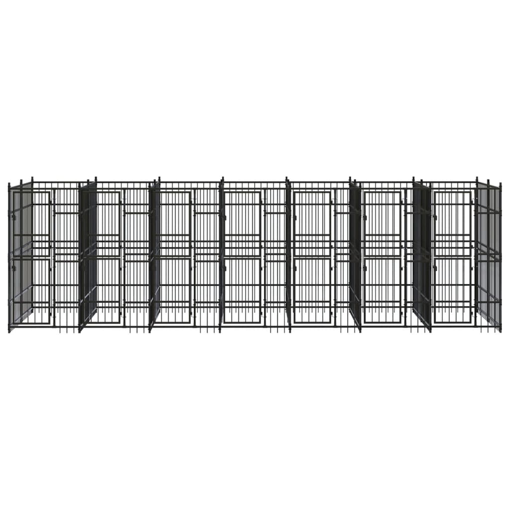 Outdoor Dog Kennel Steel 12.9 mÂ²