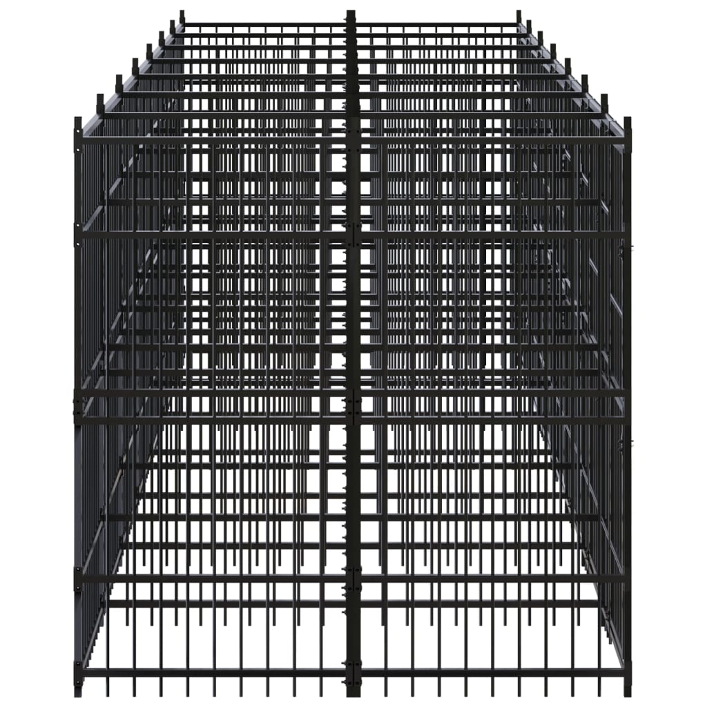 Outdoor Dog Kennel Steel 12.9 mÂ²