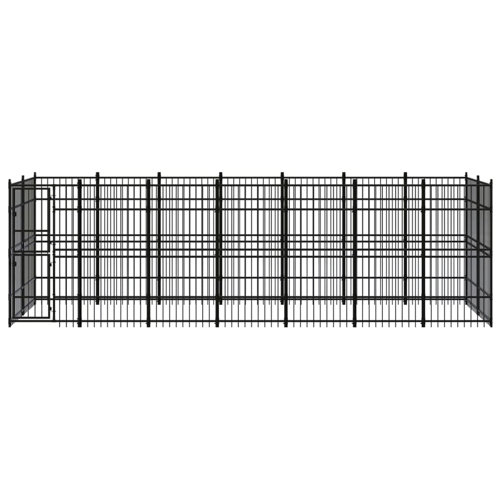 Outdoor Dog Kennel Steel 12.9 mÂ²