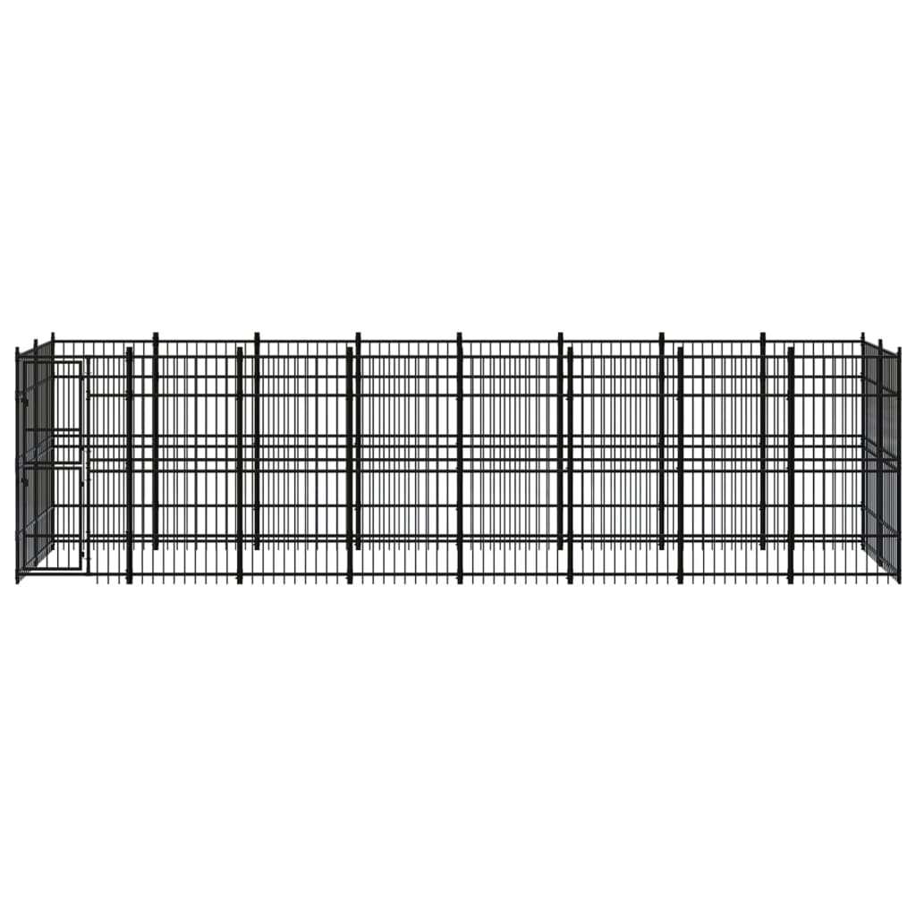 Outdoor Dog Kennel Steel 14.75 mÂ²