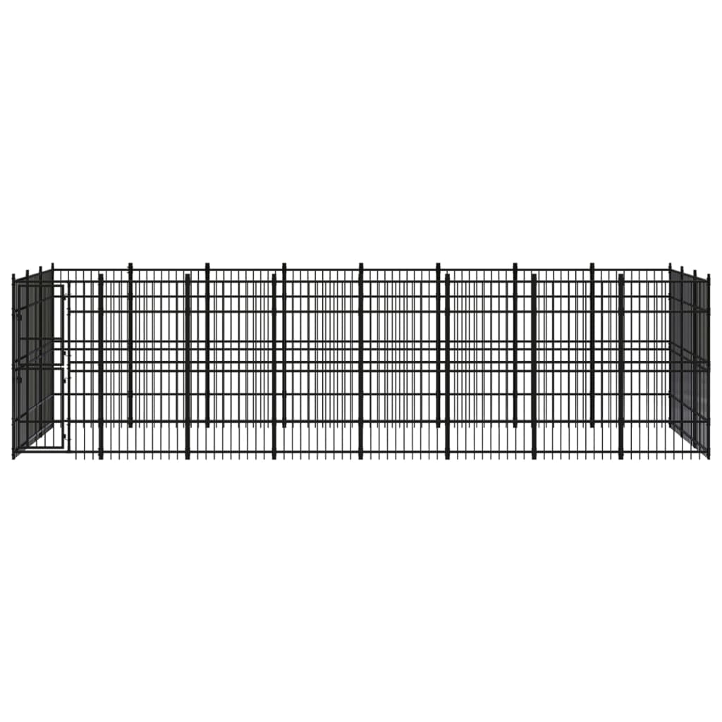 Outdoor Dog Kennel Steel 22.12 mÂ²