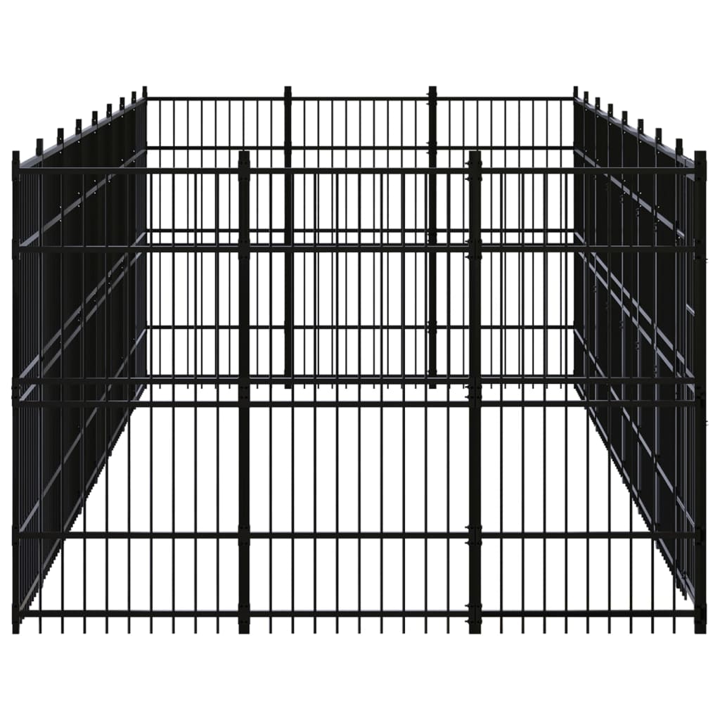 Outdoor Dog Kennel Steel 22.12 mÂ²