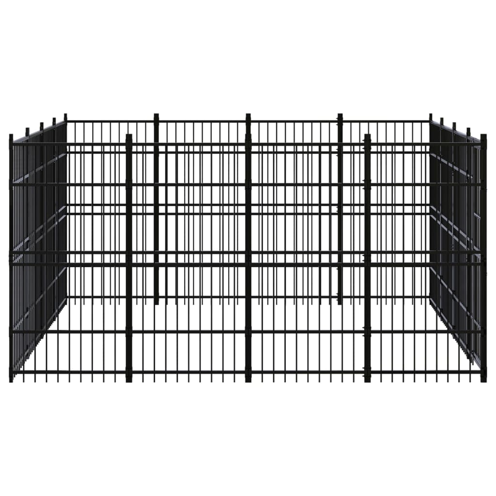 Outdoor Dog Kennel Steel 14.75 mÂ²