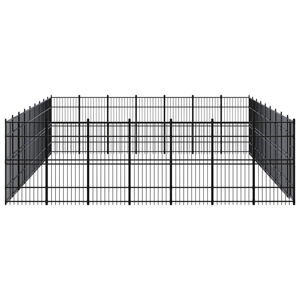 Outdoor Dog Kennel Steel 58.06 mÂ²