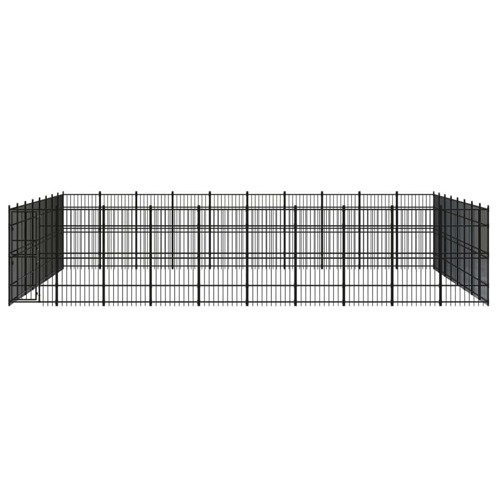 Outdoor Dog Kennel Steel 73.73 mÂ²